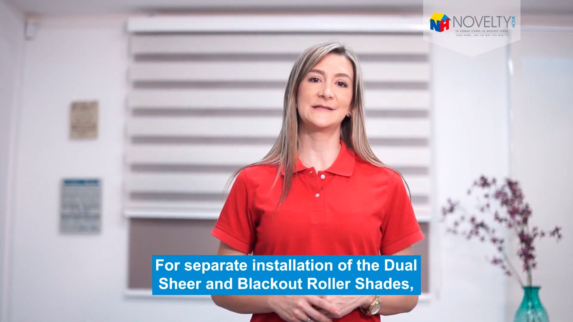 Instalación pareja ideal: Sheer Elegance + Enrollable blackout