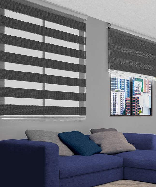 Cortina Sheer Elegance Screen Dunas Negro