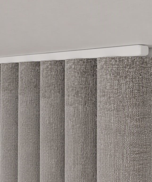 Cortina en Tela Blackout Pandora Ondas Gris