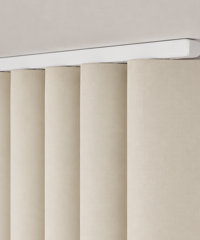 Cortina en Tela Blackout Ondas Basica Beige