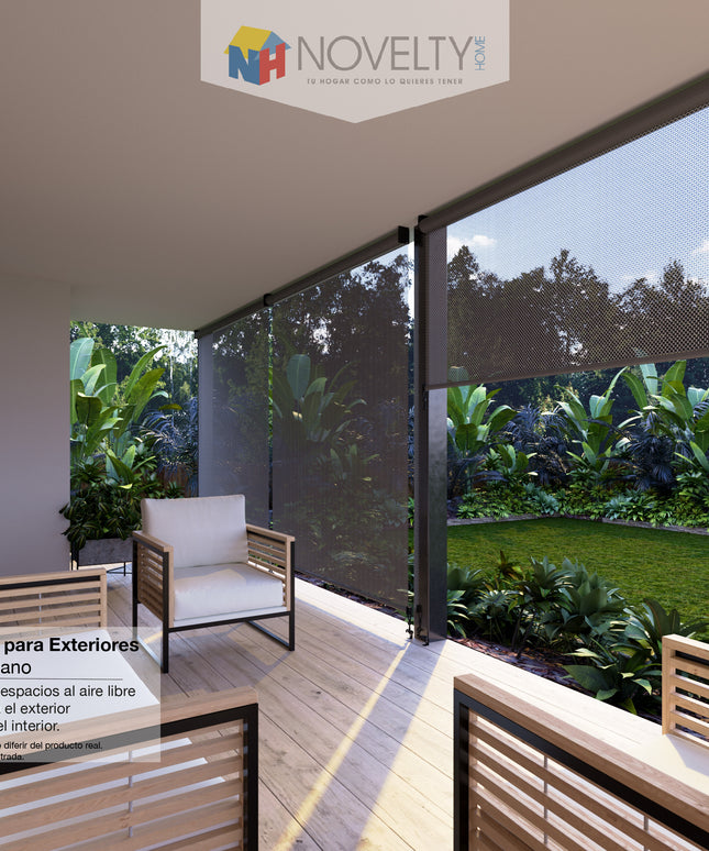 Cortina Enrollable Screen para Exteriores
