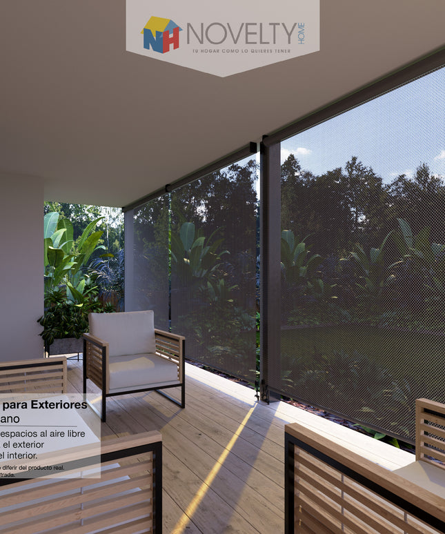 Cortina Enrollable Screen para Exteriores