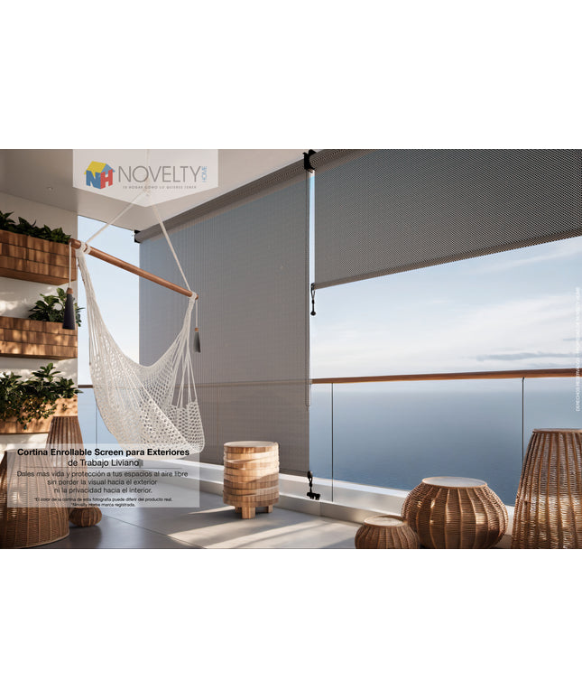 Cortina Enrollable Screen para Exteriores