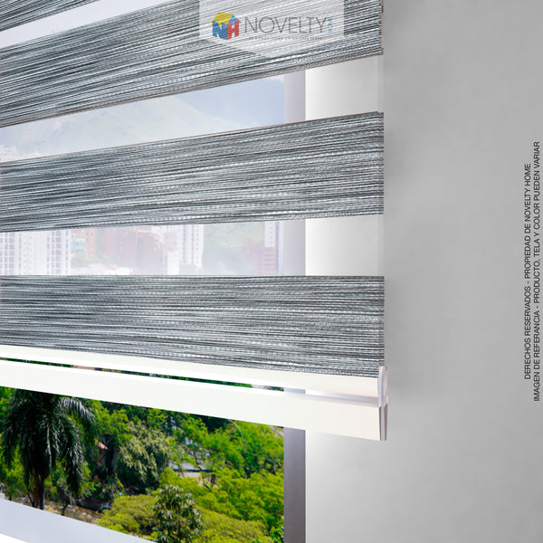 Cortina Sheer Elegance Poliéster Galena Negro Jaspe