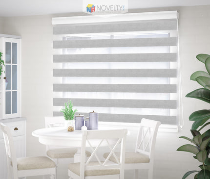 Cortina Sheer Elegance Poliéster Luna Gris Plata