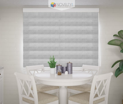 Cortina Sheer Elegance Poliéster Luna Gris Plata