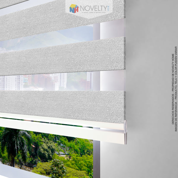 Cortina Sheer Elegance Poliéster Luna Gris Plata