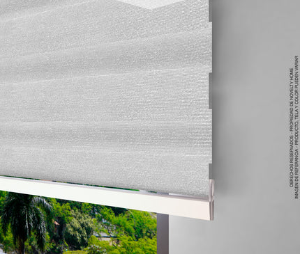 Cortina Sheer Elegance Poliéster Luna Gris Plata
