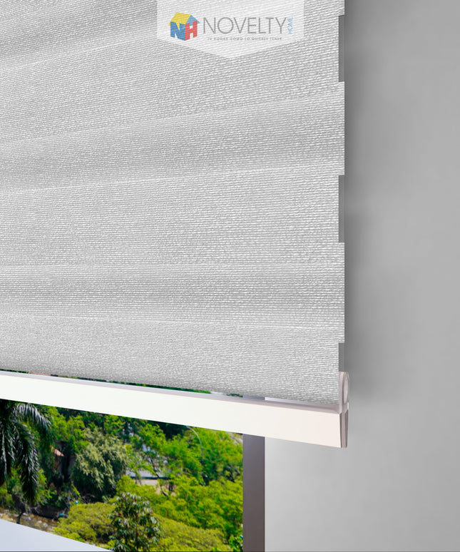 Cortina Sheer Elegance Poliéster Luna Gris Plata