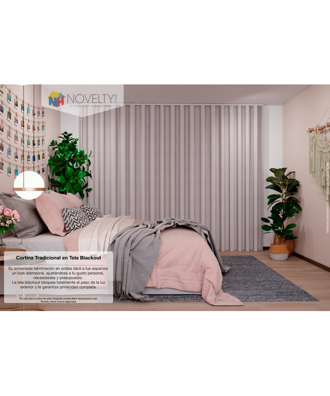 Cortina en Tela Blackout Belluci Crema