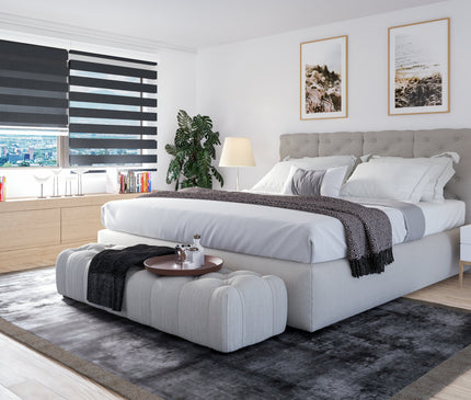 Cortina Sheer Elegance Poliéster Lily Negro
