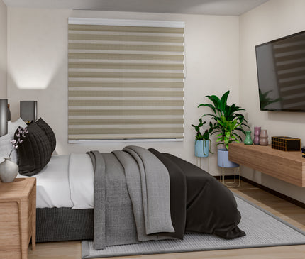Cortina Sheer Elegance Efecto Blackout Aurora Beige