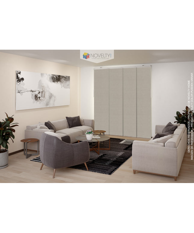 Cortina en Sistema Panel Japonés en Tela Blackout Oliver Camel