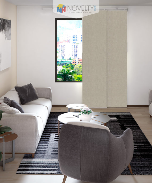 Cortina en Sistema Panel Japonés en Tela Blackout Oliver Camel