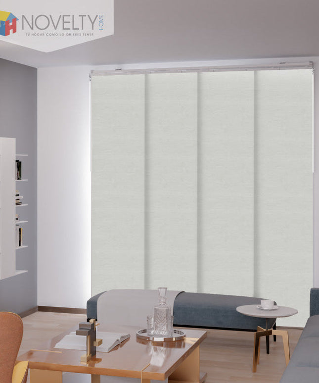 Cortina en Sistema Panel Japonés en Tela Blackout Opal Marfil