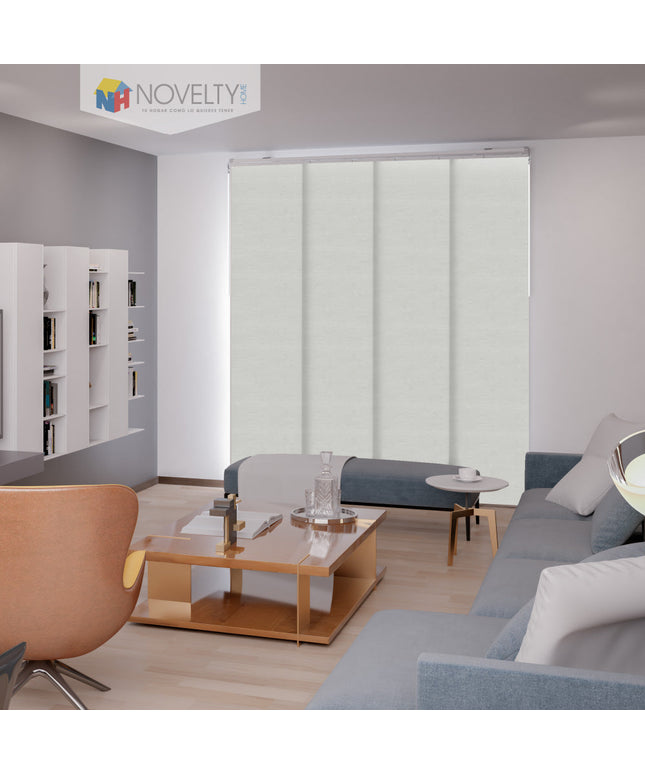 Cortina en Sistema Panel Japonés en Tela Blackout Opal Marfil