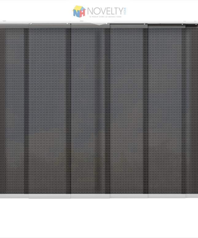 Cortina en Sistema Panel Japonés en Tela Screen Gris Oscuro