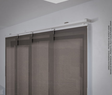 Cortina en Sistema Panel Japonés en Tela Screen Chocolate (SIN PVC)
