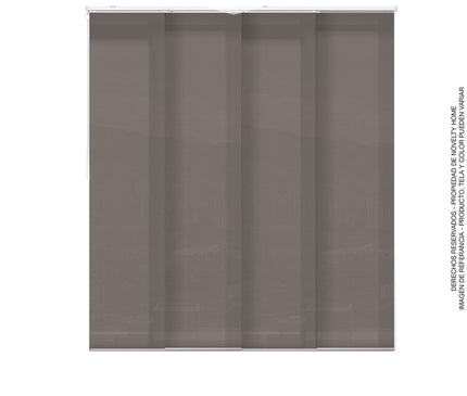 Cortina en Sistema Panel Japonés en Tela Screen Chocolate (SIN PVC)