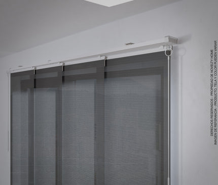 Cortina en Sistema Panel Japonés en Tela Screen Gris Raton (SIN PVC)