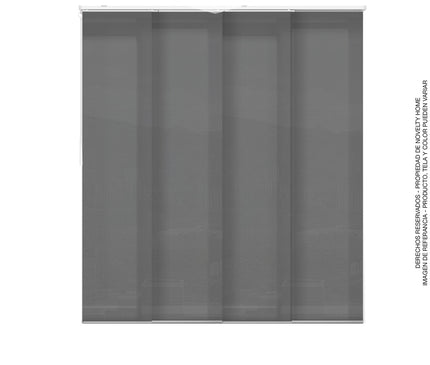 Cortina en Sistema Panel Japonés en Tela Screen Gris Raton (SIN PVC)