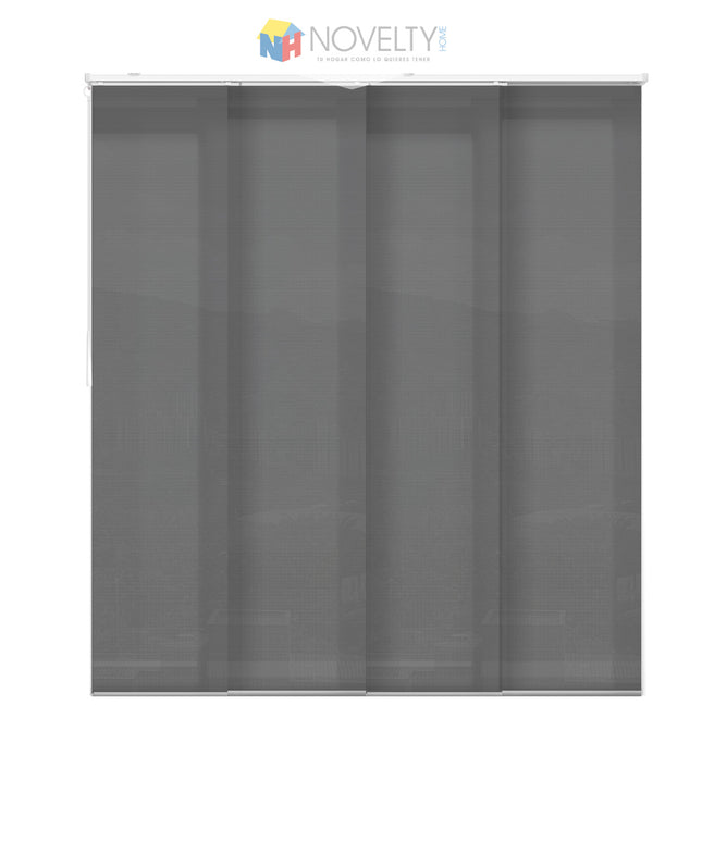 Cortina en Sistema Panel Japonés en Tela Screen Gris Raton (SIN PVC)