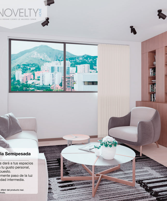 Cortina en Tela Semipesada Fiorentina Beige