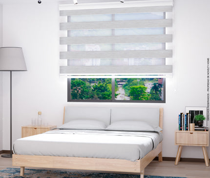 Cortina Sheer Elegance Efecto Blackout Bugan Gris Claro