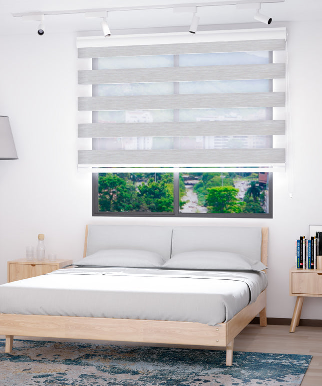 Cortina Sheer Elegance Efecto Blackout Bugan Gris Claro