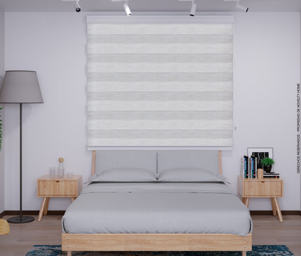 Cortina Sheer Elegance Efecto Blackout Bugan Gris Claro