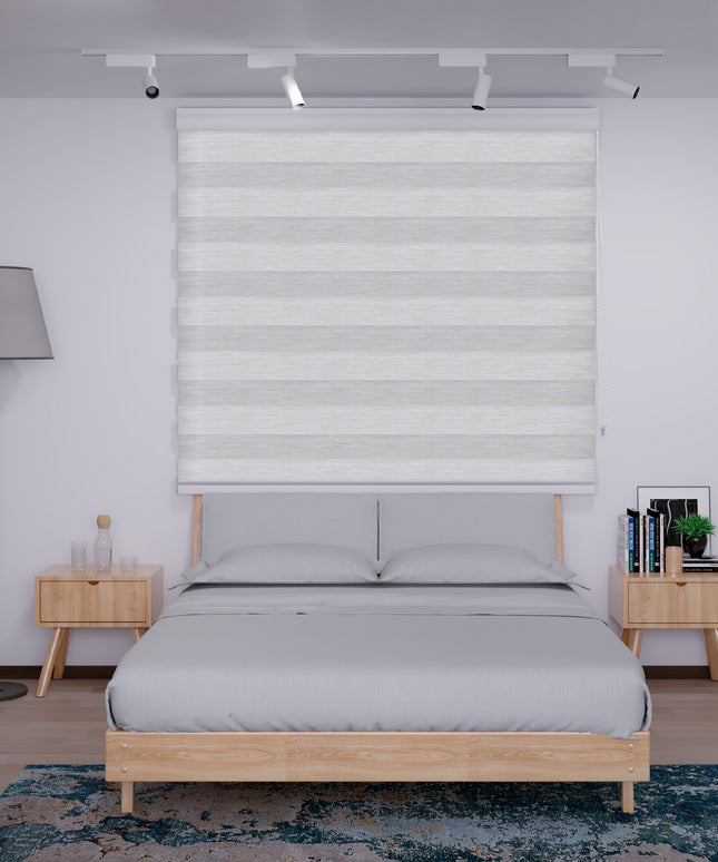 Cortina Sheer Elegance Efecto Blackout Bugan Gris Claro