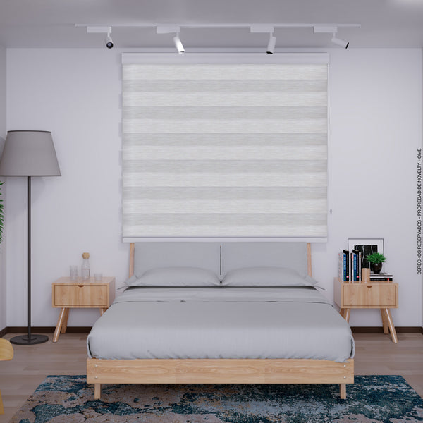 Cortina Sheer Elegance Efecto Blackout Bugan Gris Claro