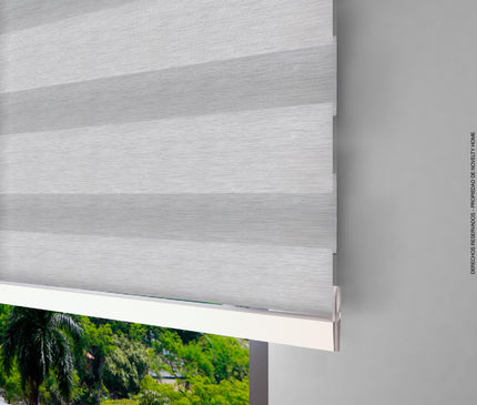 Cortina Sheer Elegance Efecto Blackout Bugan Gris Claro