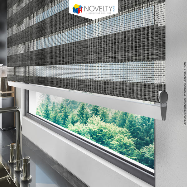 Cortina Opaca Cortina De Baño Opaca ED ENJOY HOME - Negro, 60x120 Cm, Poliéster Certificado Oeko-Tex Cortinas Negras Opacas