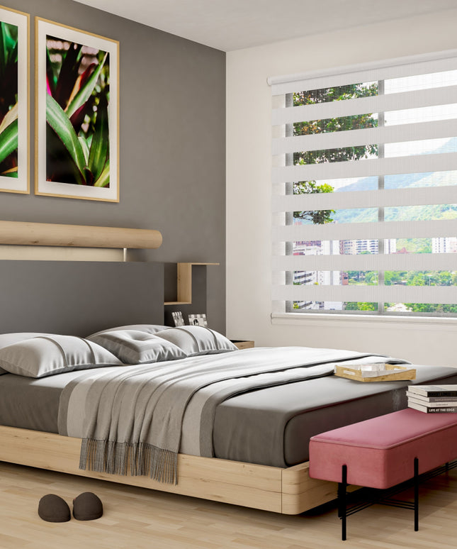 ⁠Cortina Sheer Elegance Sistema ELEMENTAL Lily Negro