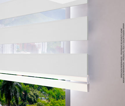 Cortina Sheer Elegance Efecto Blackout Hermes Blanco