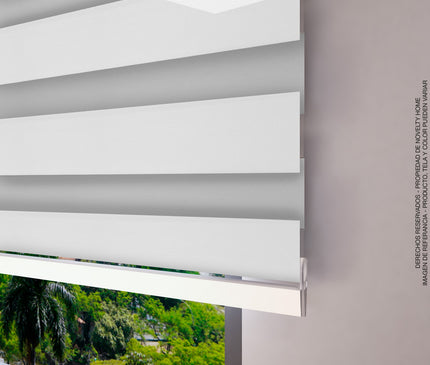 Cortina Sheer Elegance Efecto Blackout Hermes Blanco