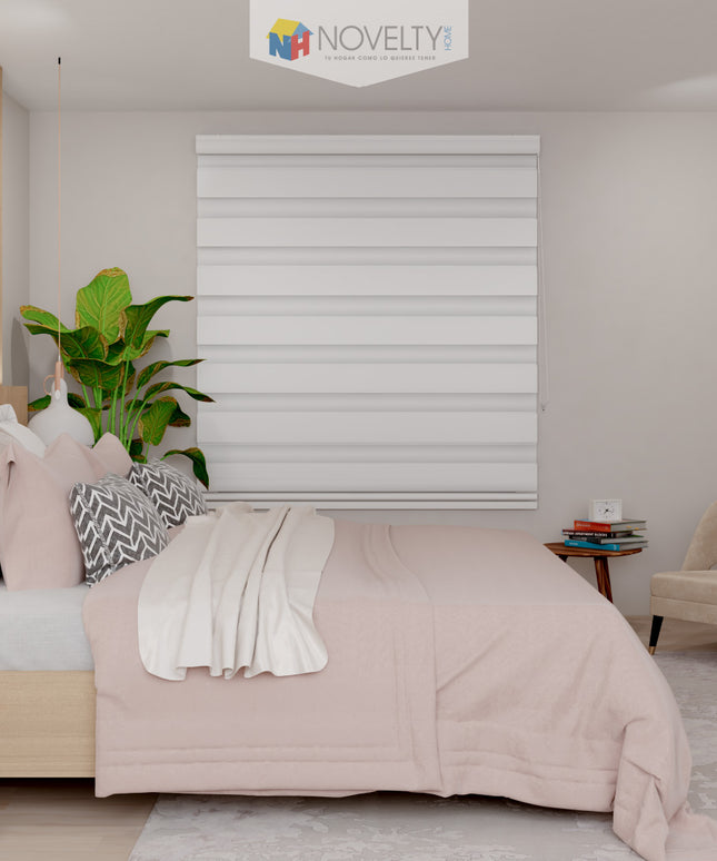 Cortina Sheer Elegance Efecto Blackout Hermes Blanco