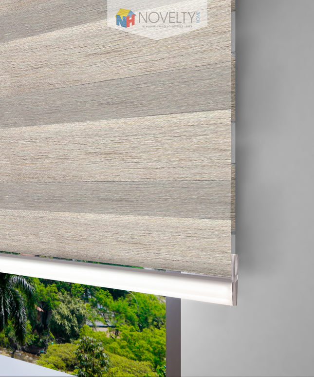 Cortina Sheer Elegance Poliéster Henesi Taupe