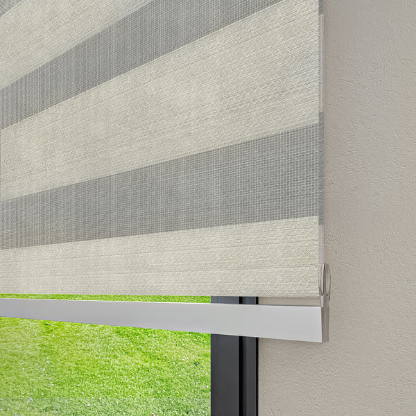 Cortina Sheer Elegance Poliéster Lucero Gris Plata (Liquidación)