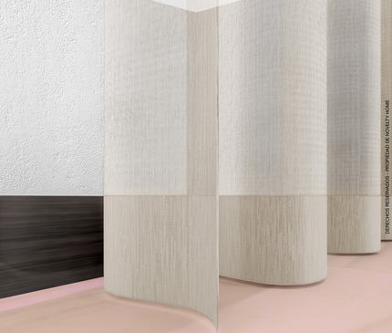 Cortina en Tela Velo Nieve Beige