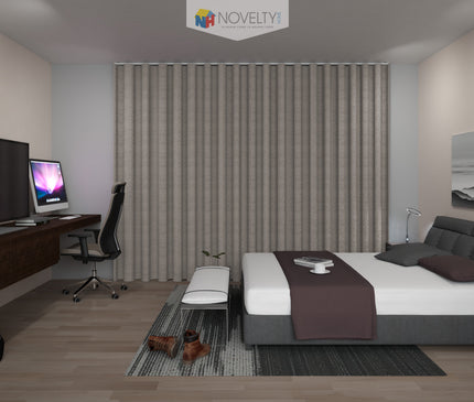 Cortina en Tela Blackout Borgia Taupe