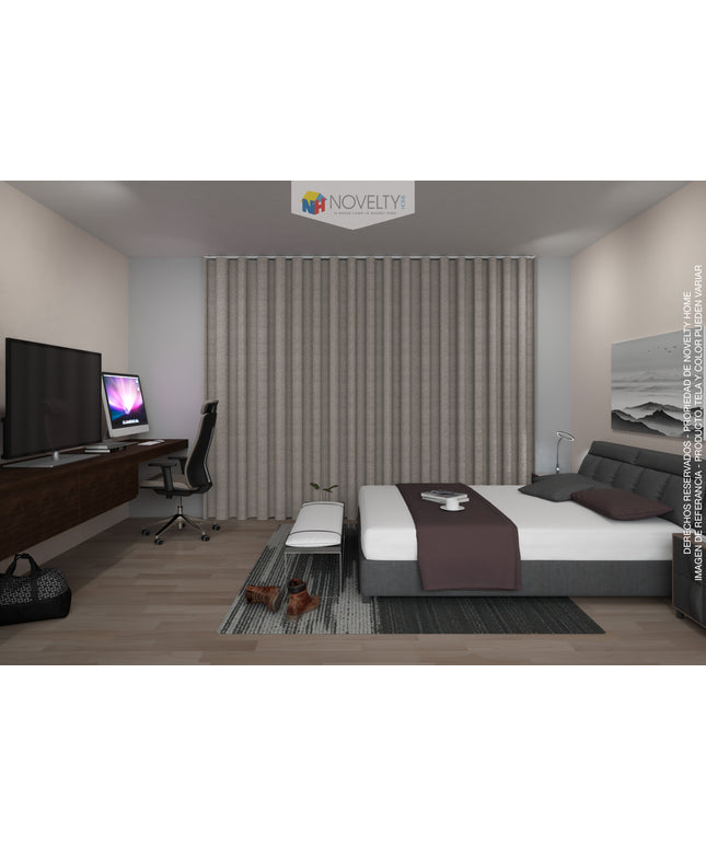 Cortina en Tela Blackout Borgia Taupe