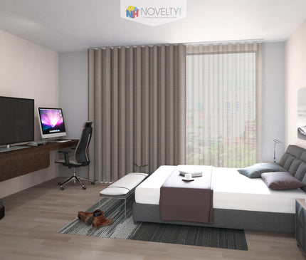 Cortina en Tela Blackout Borgia Taupe