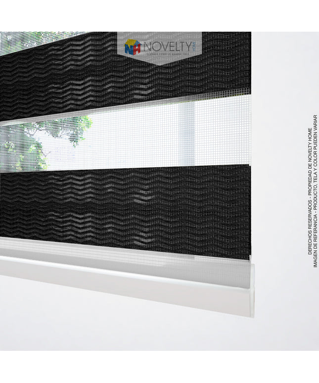 Cortina Sheer Elegance Screen Dunas Negro