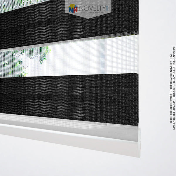 Cortina Sheer Elegance Screen Dunas Negro