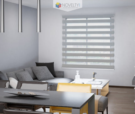 ⁠Cortina Sheer Elegance Sistema ELEMENTAL Coin Gris