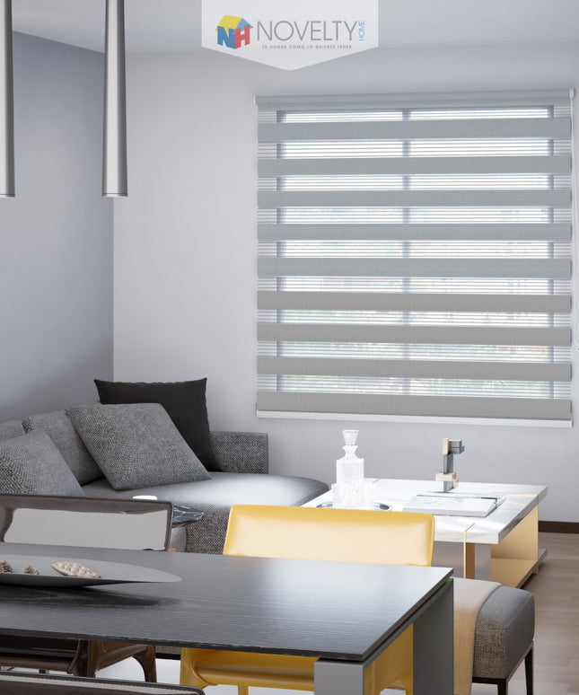 ⁠Cortina Sheer Elegance Sistema ELEMENTAL Coin Gris