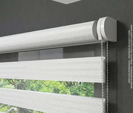 ⁠Cortina Sheer Elegance Sistema ELEMENTAL London Blanco