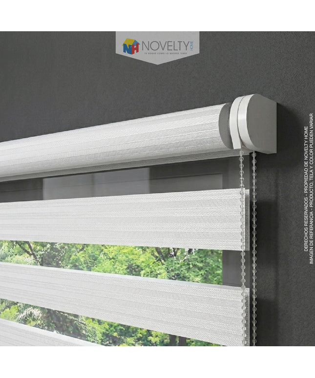 ⁠Cortina Sheer Elegance Sistema ELEMENTAL London Blanco